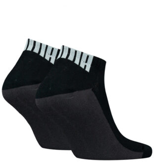 PUMA Sneakersokken Heren Back Logo 2-pack Zwart-39/42 - 39/42