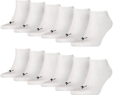 PUMA Sneakersokken Plain 12-pack Wit-39/42 - 39/42