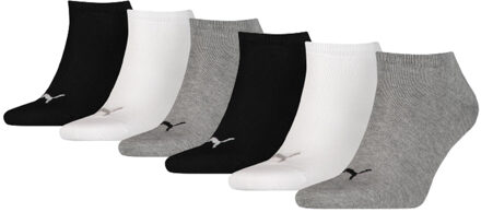 PUMA Sneakersokken Plain 6-pack Zwart / Wit / Grijs-43/46 zwart/wit/grijs - 43/46