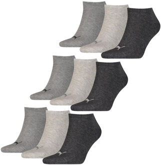 PUMA Sneakersokken Plain 9-pack Antraciet Melange-43/46 - 43/46