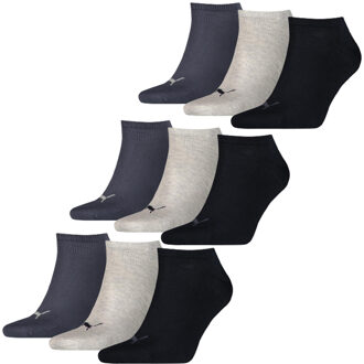 PUMA Sneakersokken Plain 9-pack Navy / Grey / Nightshadow Blue-35/38 Navy/Grey/Nightshadow Blue - 35/38