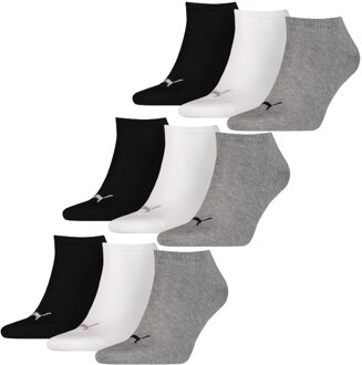 PUMA Sneakersokken Plain 9-pack Zwart / Wit / Grijs-47/49 zwart/wit/grijs - 47/49