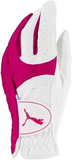 PUMA Soft Lite Linkshandig Leer Wit Roze Dames Golfhandschoen 041355 02