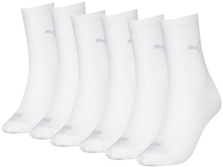 PUMA Sokken Dames 6-pack Wit-35/38 - 35/38