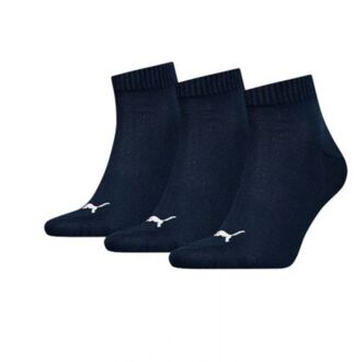 PUMA Sokken - QUARTER PLAIN 3 paar - Unisex - Maat 35 navy