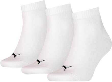 PUMA Sokken - QUARTER PLAIN 3 paar - Unisex - Maat 35 white