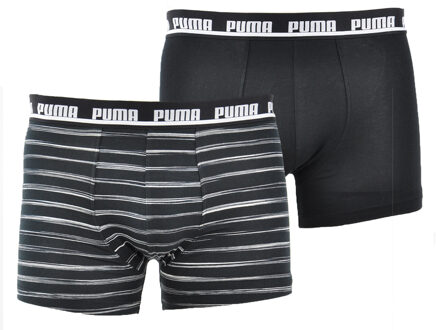 PUMA SpaceDye Stripe - Heren boxers 2 pack Zwart - L