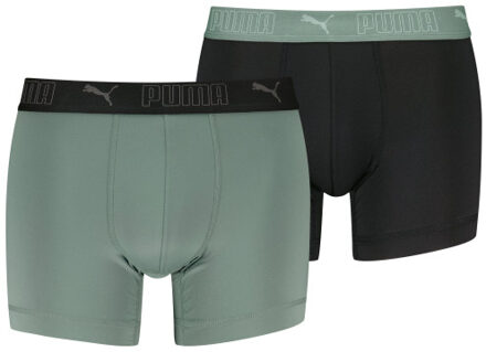 PUMA Sport boxer 2-pack dark sage/ Zwart - XL