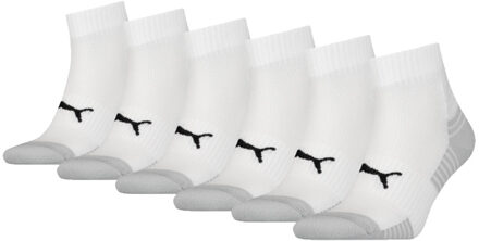 PUMA Sport Cushioned Quartersokken Light 6-pack Wit-39/42 - 39/42