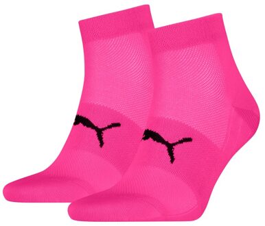 PUMA Sport Quartersokken Light 2-pack Roze-35/38 - 35/38