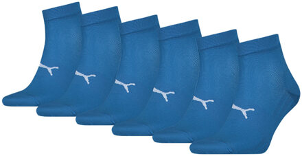 PUMA Sport Quartersokken Light 6-pack Blauw-39/42 - 39/42