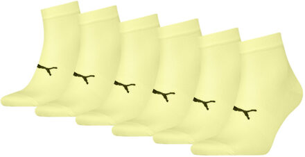 PUMA Sport Quartersokken Light 6-pack Geel-43/46 - 43/46
