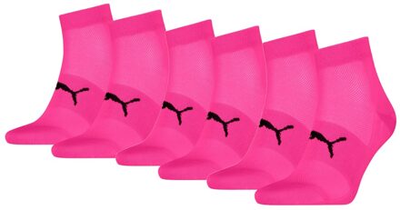 PUMA Sport Quartersokken Light 6-pack Roze-39/42 - 39/42