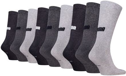 PUMA Sportsokken Cushioned New Generation 9-pack Grey Melange-43/46 - 43/46