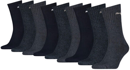 PUMA Sportsokken Navy 9-pack-43/46 zwart/wit/grijs - 43/46