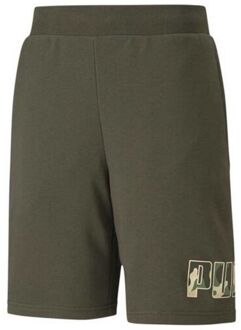 PUMA Stretch Waist Bottoms Khaki Heren Revel Camo 9" Korte Broek 582790 80 Kaki