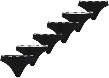 PUMA String Dames Zwart 6-Pack-S