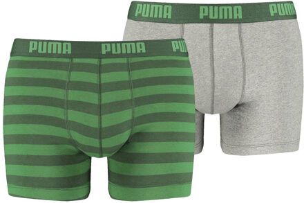 PUMA Stripe Design 1515 Boxershort - 2-pack - Groen - Maat S