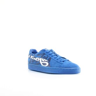 PUMA Suede Classic x Pepsi Blue Suede Leather Heren Lace Up Trainers 366332 01 Blauw