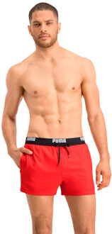 PUMA Swim Logo Short Heren Zwembroek - rood - Maat M