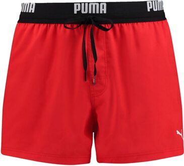 PUMA Swim Logo Short Heren Zwembroek - rood - Maat M