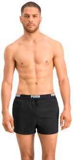 PUMA Swim Logo Short Heren Zwembroek - zwart - Maat L