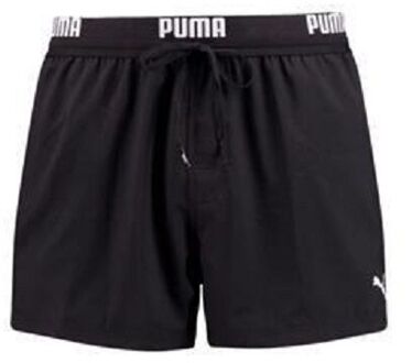 PUMA Swim Logo Short Heren Zwembroek - zwart - Maat L