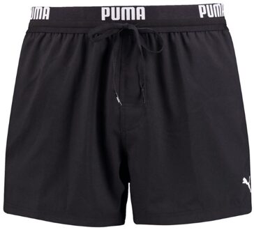 PUMA Swim Logo Short Heren Zwembroek - zwart - Maat M