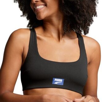 PUMA Swim Women Ribbed Scoop Neck Top * Actie * Zwart - X-Large
