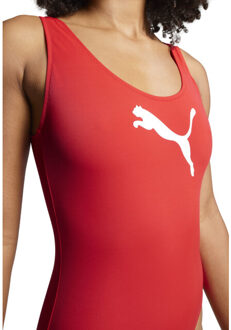 PUMA swim women swimsuit 1p wedstrijd badpak dames -multicolour Rood - XL