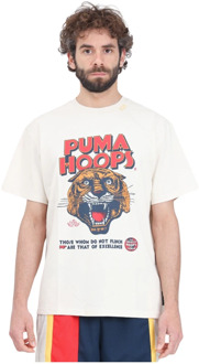PUMA T-Shirts Puma , Beige , Heren - L,M,S,Xs