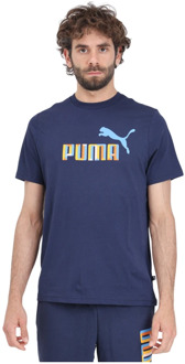 PUMA T-Shirts Puma , Blue , Heren - L,M,S