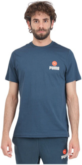 PUMA T-Shirts Puma , Blue , Heren - Xl,L,M,S