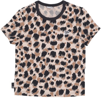 PUMA T-Shirts Puma , Brown , Dames - L,M,Xs
