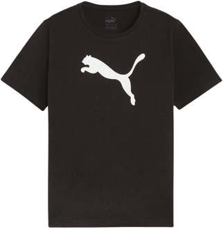 PUMA teamRISE Logo Cotton Shirt Junior zwart - wit - 116
