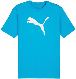 PUMA teamRISE Logo Cotton Shirt Senior lichtblauw - wit - M