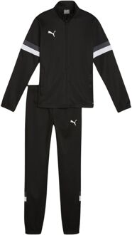 PUMA TeamRISE Trainingspak Junior zwart - donkergrijs - wit - 152