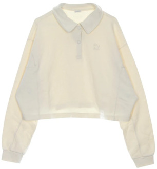 PUMA Trainingsshirt - Infuse Fashion Polo Crew Pristine Puma , White , Dames - M,S