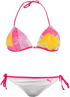 PUMA Triangle Bikini Omkeerbaar Wit Roze Zwemkleding 554322 02 Veelkleurig