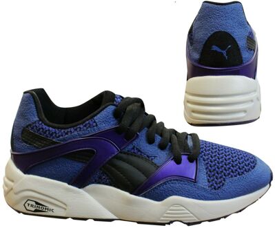 PUMA Trinomic Blaze Knit Blue Lace Up Casual Schoenen Heren Trainers 359996 02 X3B Blauw