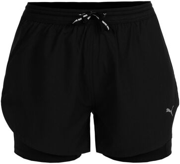PUMA Ultraweave 2in1 4in Hardloopshorts Dames-Zwart - XS,S,L,XL
