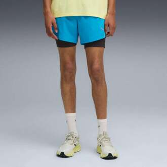 PUMA Ultraweave 2in1 5in Hardloopshorts Heren-Blauw - S,M,L,XL,XXL