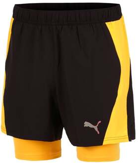 PUMA Ultraweave Velocity 2in1 Hardloopshorts Heren-Zwart,Oranje - S