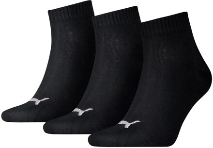 PUMA Uni - 3-Pack Quarter Sokken  - Zwart - 27-30