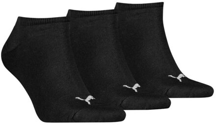 PUMA Uniseks adult 261080001 effen sokken (set van 3) Zwart - 34-38