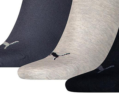 PUMA Unisex Adult Invisible Socks (Pakket van 3) (Marine / Lichtgrijs / Zwart) - maat EU 46 - 48 Navy