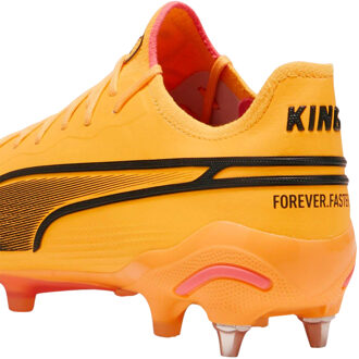 PUMA Unisex Adult King Ultimate Zachte Grond Voetbalschoenen (Zonnestraal/Puma zwart/Zonsondergangglans) Geel - EU 47.5 / UK 12