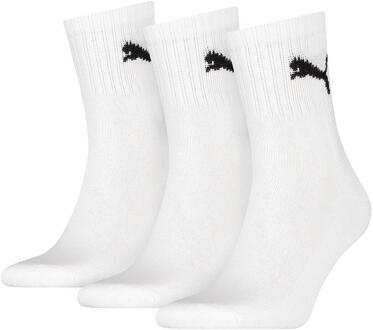 PUMA Unisex Adult Lichtgewicht Crew Sokken (pak van 3) (Wit) - maat EU 46 - 48