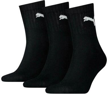 PUMA Unisex Adult Lichtgewicht Crew Sokken (pak van 3) (Zwart) - EU 46 - 48