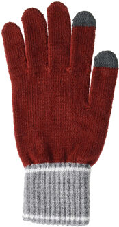 PUMA Unisex gebreide winterhandschoenen voor volwassenen (Rood/Grijze Heide)
